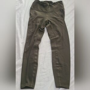 Hylete Women's High Waist Fleece lined Tight - XS. 25" OD green
